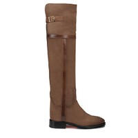 Women's beige suede boot - Santoni - 1