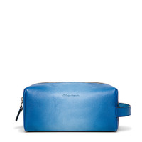 Pouch in saffiano azzurro - Santoni - 1