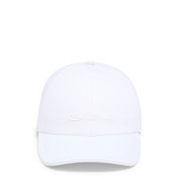 Women's white cotton baseball cap - Santoni - 1