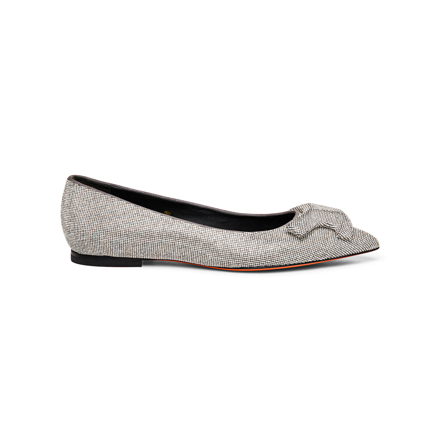 Santoni Ballerina da donna in strass argento