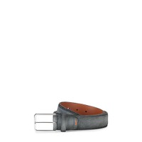 Grey suede adjustable belt - Santoni - 1