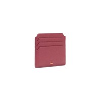 Red tumbled leather credit card holder - Santoni - 2