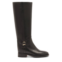 Women's black leather boot - Santoni - 1
