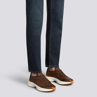 Men's light brown leather Easy Bounce sneaker - Santoni - 2