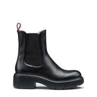 Women's black leather Easy Bubble ankle boot - Santoni - 1