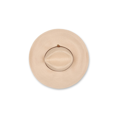 Women's beige raffia boater hat - Santoni - 3