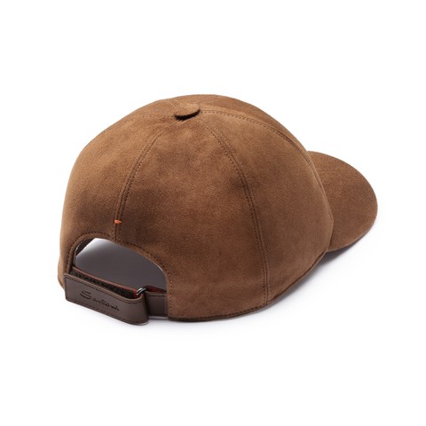 Brown suede baseball cap - Santoni - 4