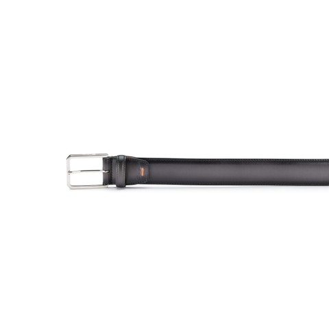 Grey leather adjustable belt - Santoni - 2