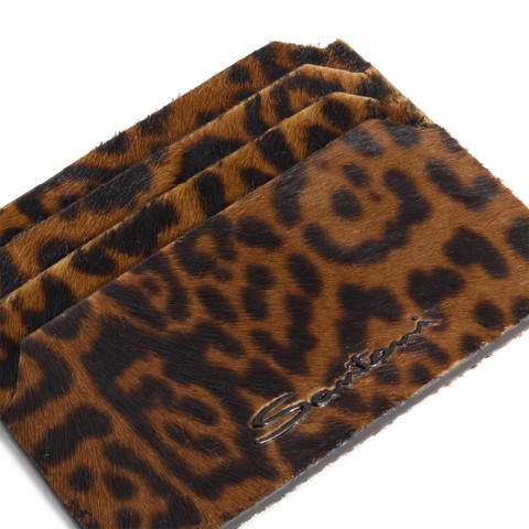 Animal-print cavallino credit card holder - Santoni - 4