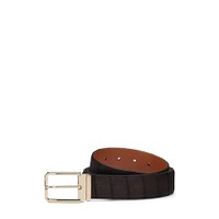 Dark brown alligator nubuck belt - Santoni - 1