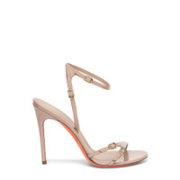 Women’s pink patent leather high-heel sandal - Santoni - 1