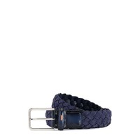 Cintur&oacute;n de ante trenzado azul - Santoni - 1