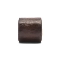 Brown printed leather small watch case - Santoni - 2