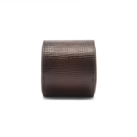 Petit &eacute;tui &agrave; montres en cuir estamp&eacute; marron - Santoni - 2