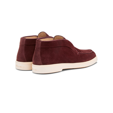 Women's burgundy suede desert boot - Santoni - 3