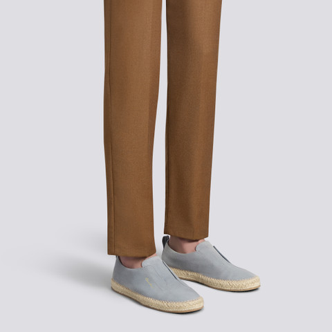 Espadrillas da uomo in suede azzurro - Santoni - 2