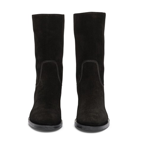 Women's black suede ankle boot - Santoni - 9