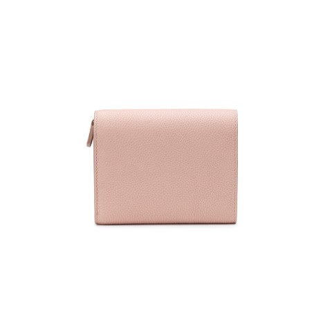 Pink tumbled leather wallet - Santoni - 4