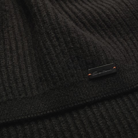 Black cashmere scarf - Santoni - 4