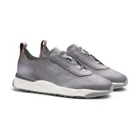 Graue Sneakers f&uuml;r Herren aus Nubuk - Santoni - 2