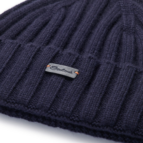 Blue cashmere beanie - Santoni - 3