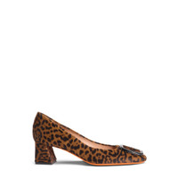 Women's animal-print cavallino mid-heel pump - Santoni - 1