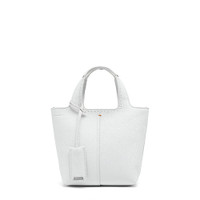 White tumbled leather handbag - Santoni - 1