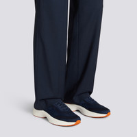 Men's blue suede and leather Easy Bounce sneaker - Santoni - 2