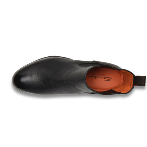 Men's black leather Chelsea boot - Santoni - 5