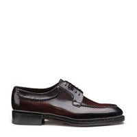 Men's dark brown leather Derby lace-up - Santoni - 1