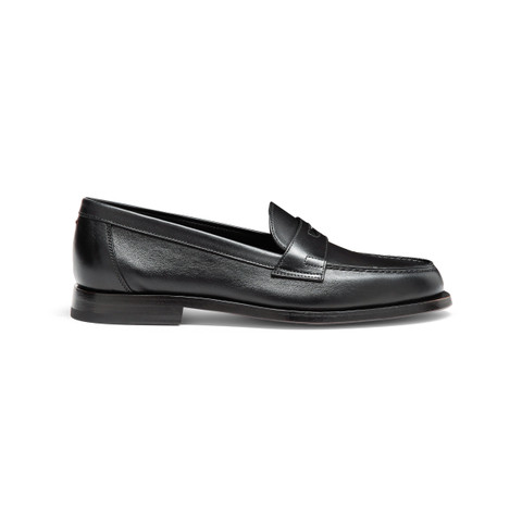 Mocassin en cuir noir pour femme - Santoni - 1