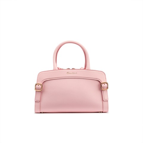 Pink leather handbag - Santoni - 1