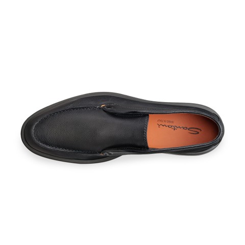 Men's grey tumbled leather desert boot - Santoni - 4