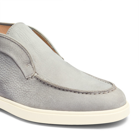 Women&rsquo;s grey nubuck desert boot - Santoni - 6