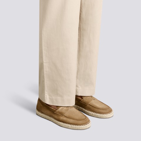 Espadrillas da uomo in suede beige - Santoni - 2