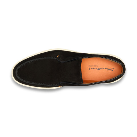 Men's black suede desert boot - Santoni - 4