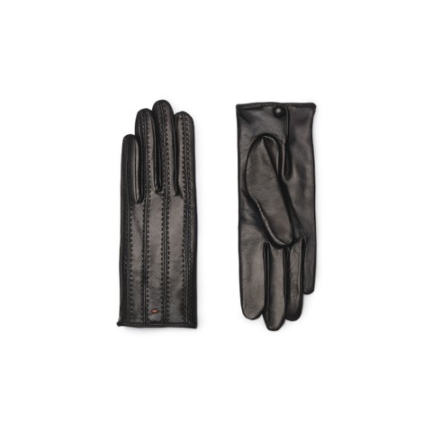 Black leather gloves - Santoni - 1