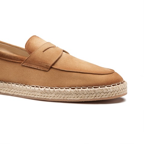 Espadrillas da uomo in suede beige - Santoni - 6
