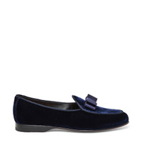 Men's blue velvet Andrea loafer - Santoni - 1