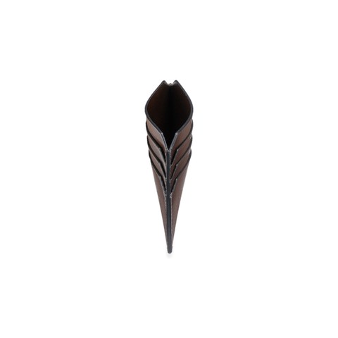 Brown leather credit card holder - Santoni - 3