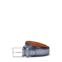 Light blue leather adjustable belt - Santoni - 1