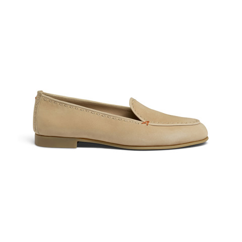 Women's beige suede loafer - Santoni - 1