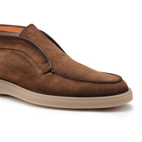 Men's brown suede desert boot - Santoni - 5
