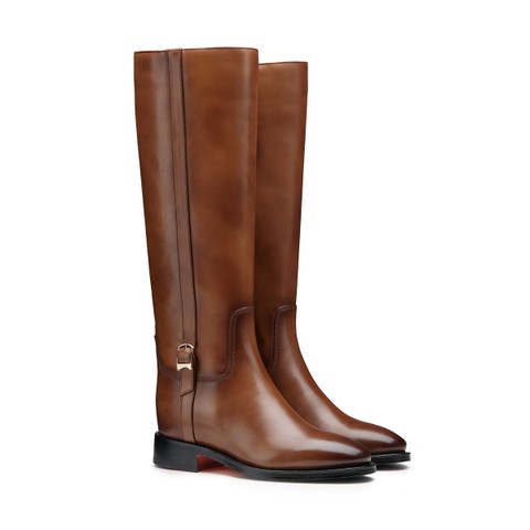 Women's dark brown leather boot - Santoni - 5
