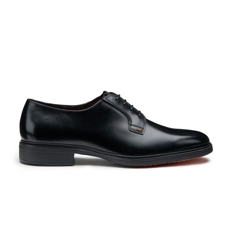 Men's black leather Easy lace-up - Santoni - 1