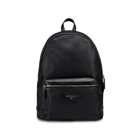 Black leather backpack - Santoni - 1