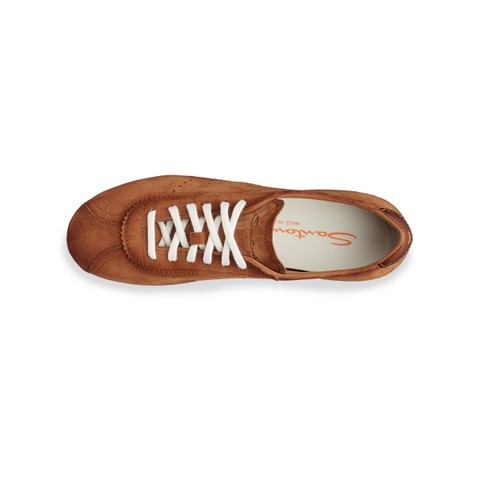 Women's brown suede sneaker - Santoni - 4
