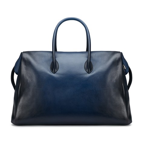 Borsa da viaggio in pelle blu - Santoni - 4