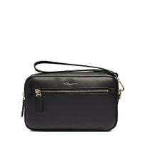 Black tumbled leather beauty case - Santoni - 1