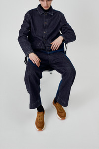 Hellbraune Easy Bounce Sneakers für Herren aus Wildleder und Leder - Santoni - editorial